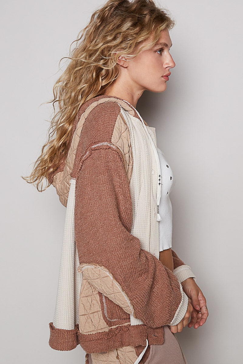 Modern Look Shacket - Oat