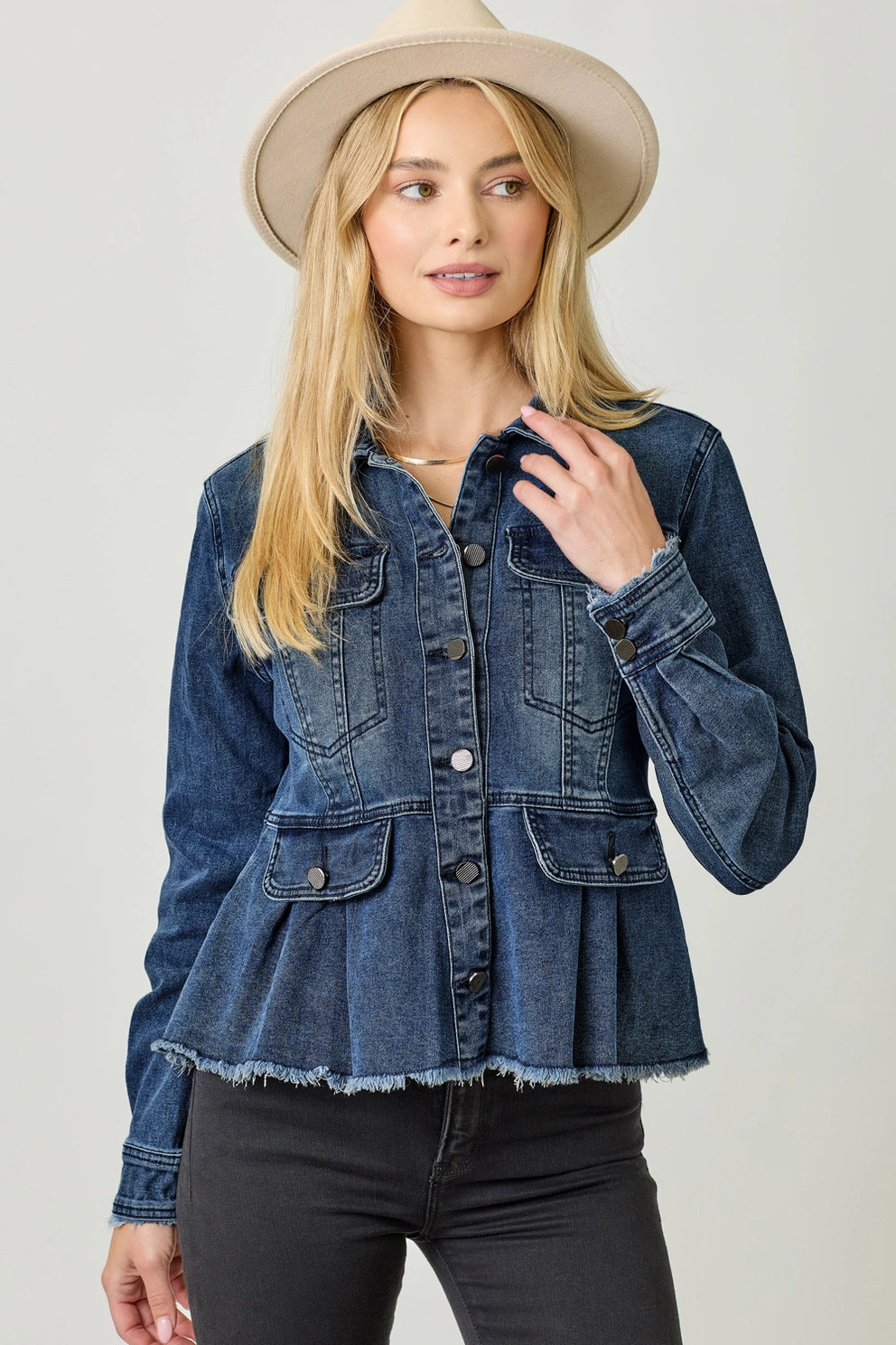 Fall Vibes Jacket - Dark Denim