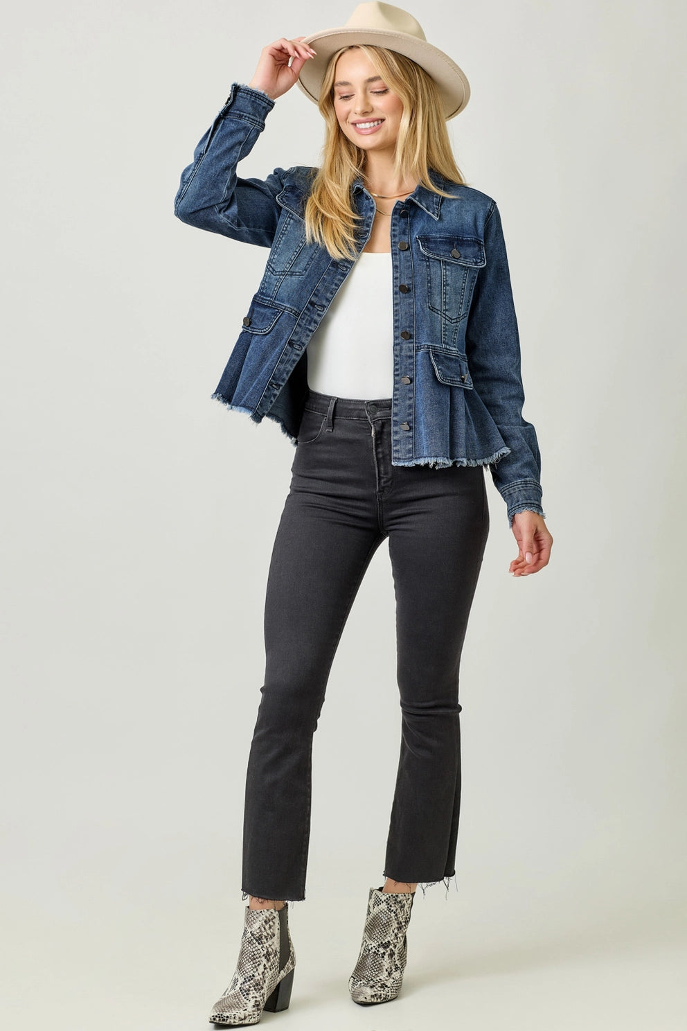 Fall Vibes Jacket - Dark Denim