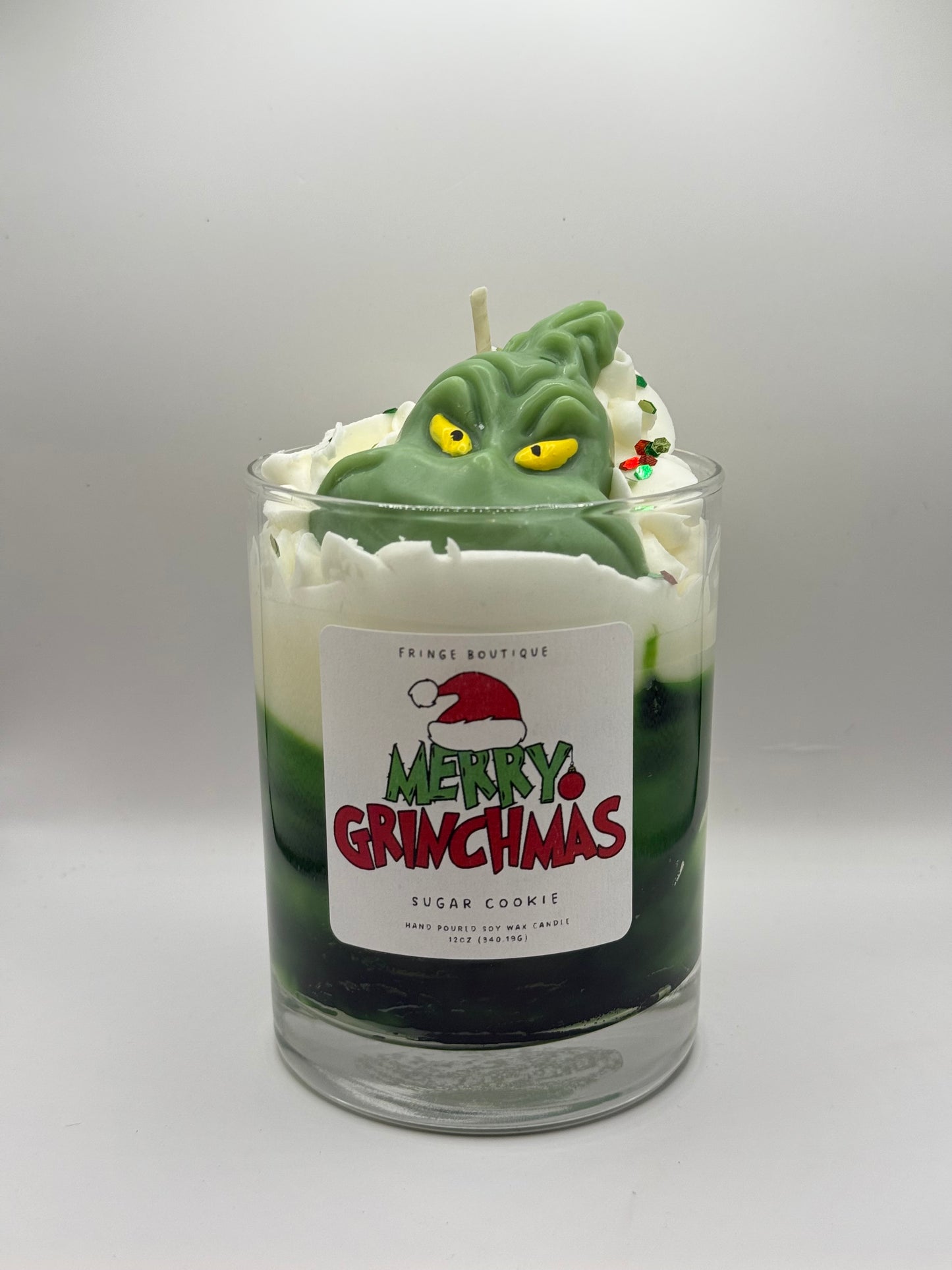 Grinch Christmas Candle