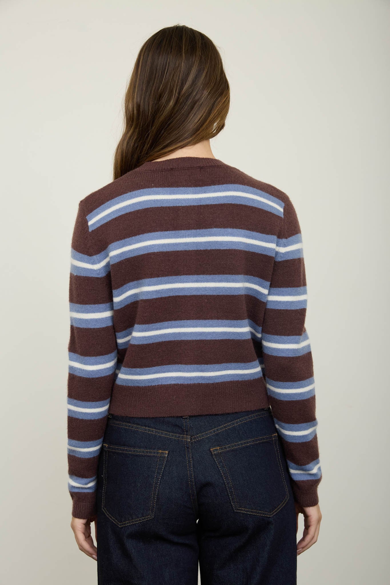 Hadley Multi-color Stripe Button Down Knit Cardigan
