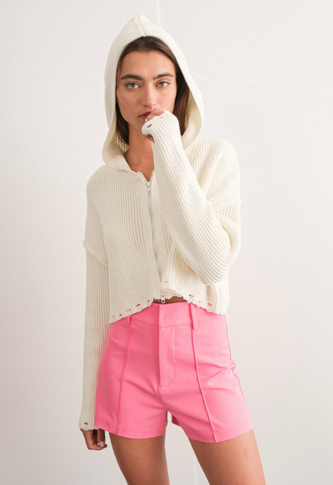 Maci Distressed Knit Cardigan