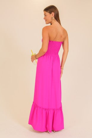 Beach Night Dress Hot Pink