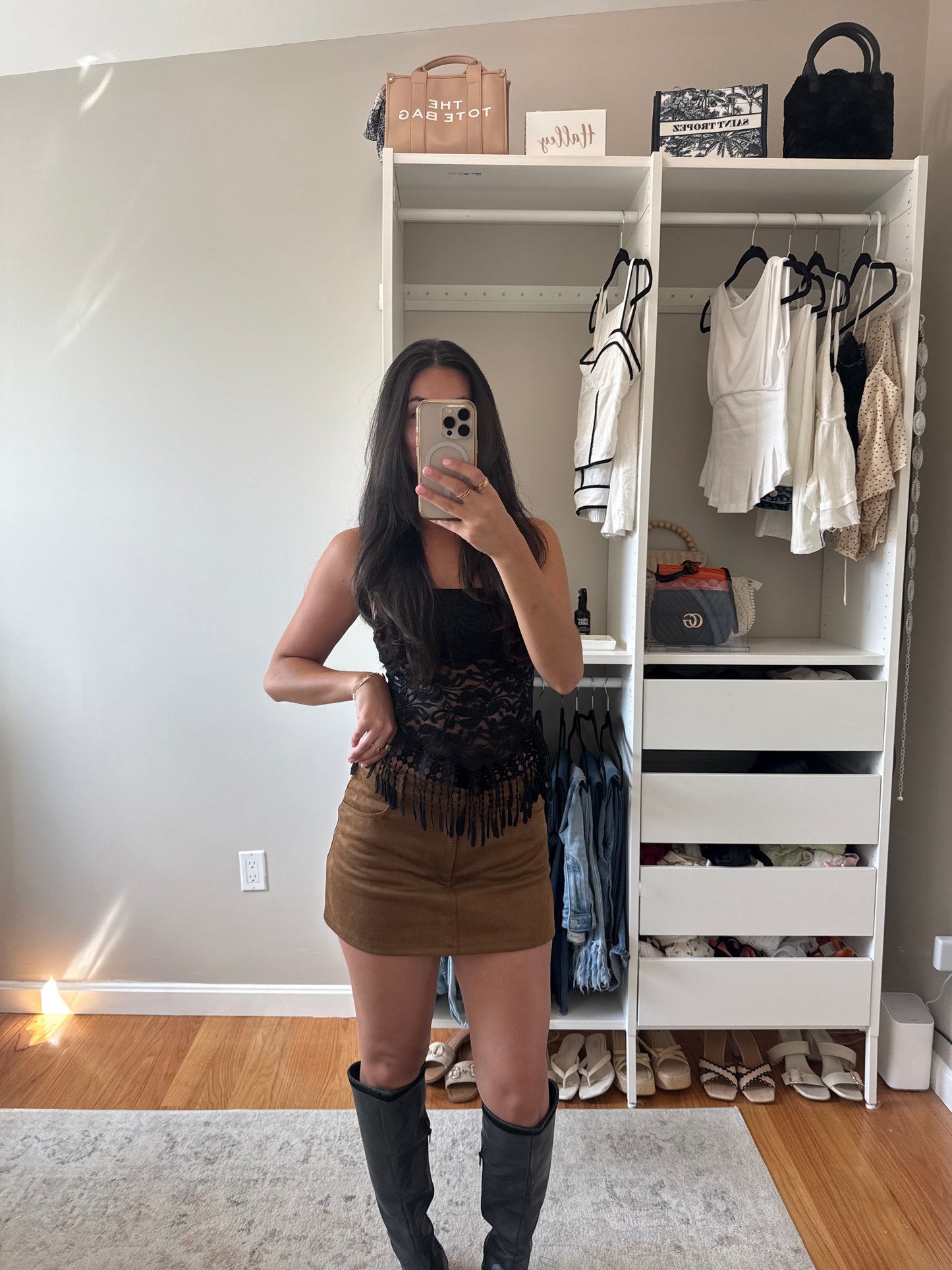 Wilder Floral Lace Top - Black