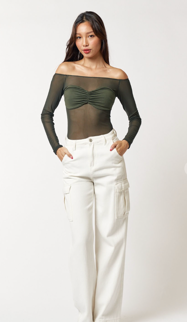 Adored By You Top - Olive