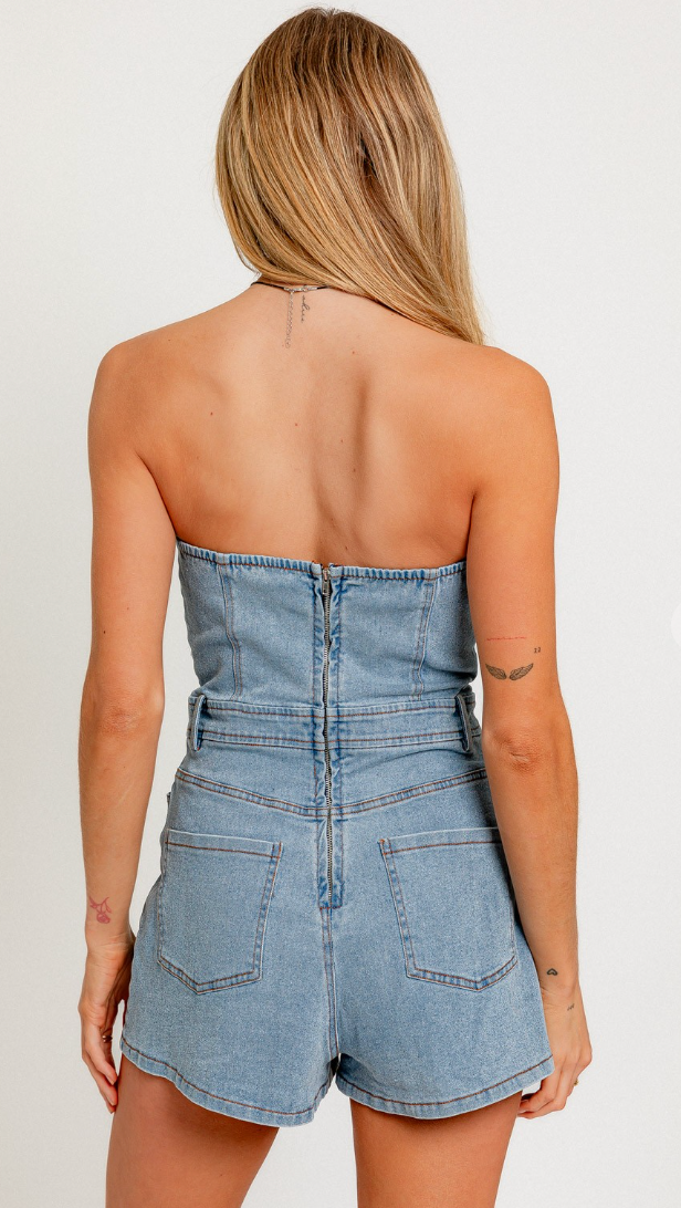 Summer Fling Romper - Denim