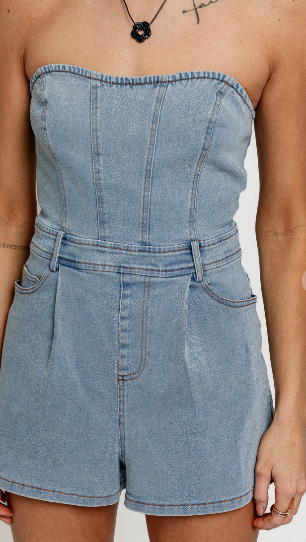 Summer Fling Romper - Denim
