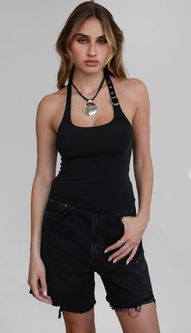 Kira Halter Top - Black