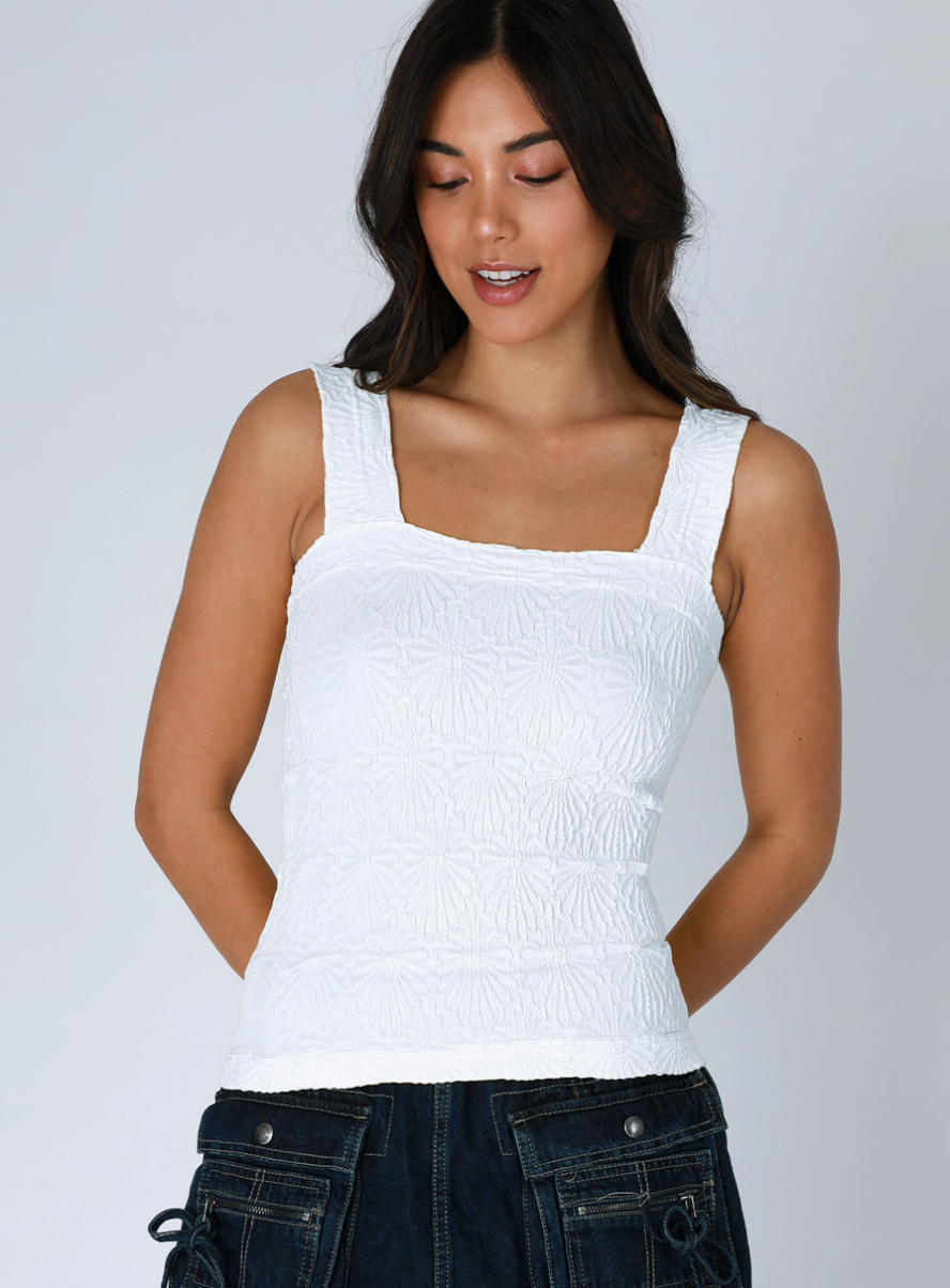 Brushed Textured Top - White