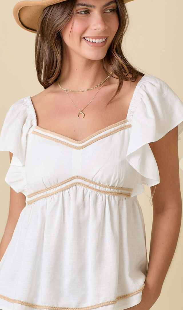 North Ave Top - White