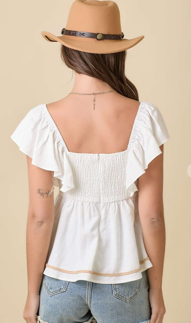 North Ave Top - White