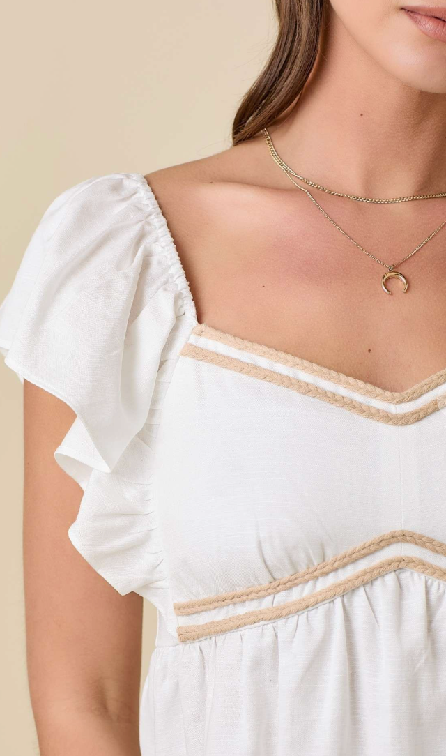 North Ave Top - White