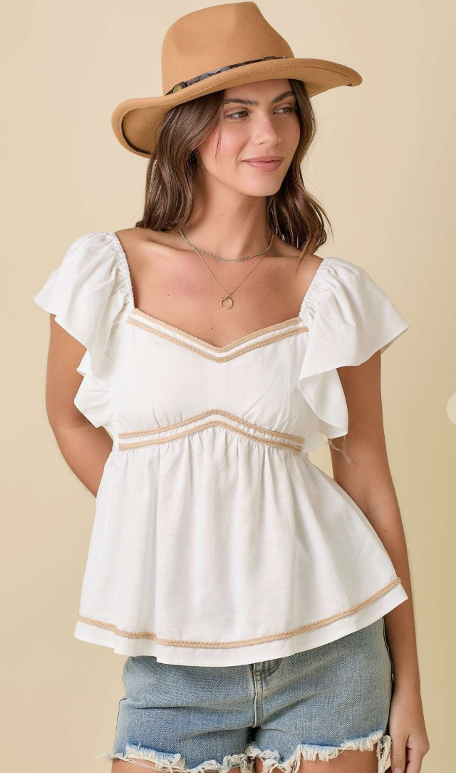 North Ave Top - White