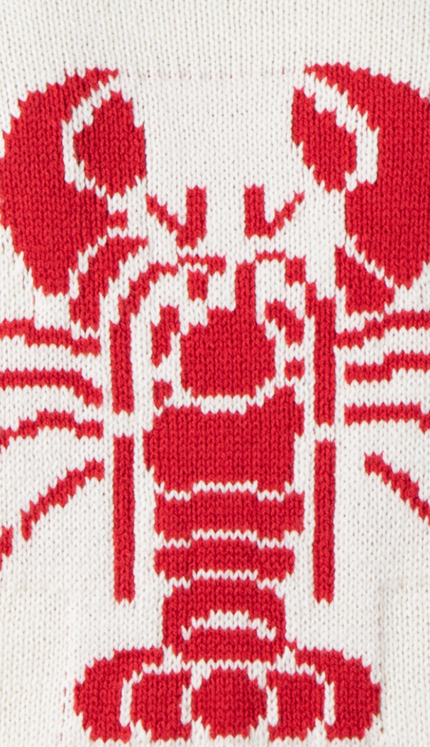 Lobster Beach Sweater - White