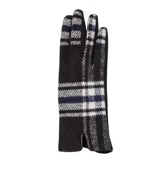 Black Plaid Gloves