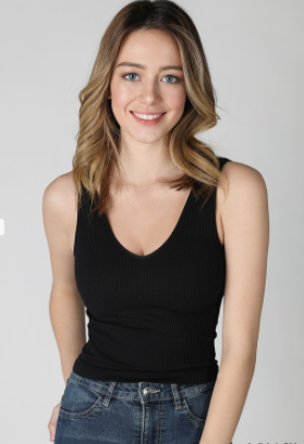 Black Ribbed Knit Crop Top