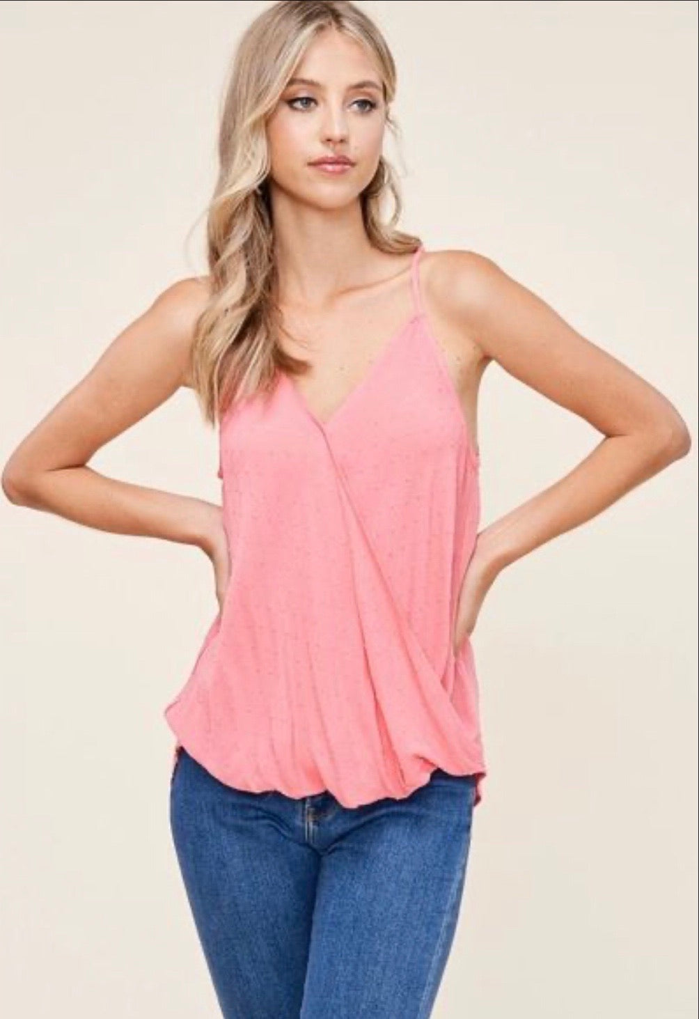 Coral Swiss Dot Tank