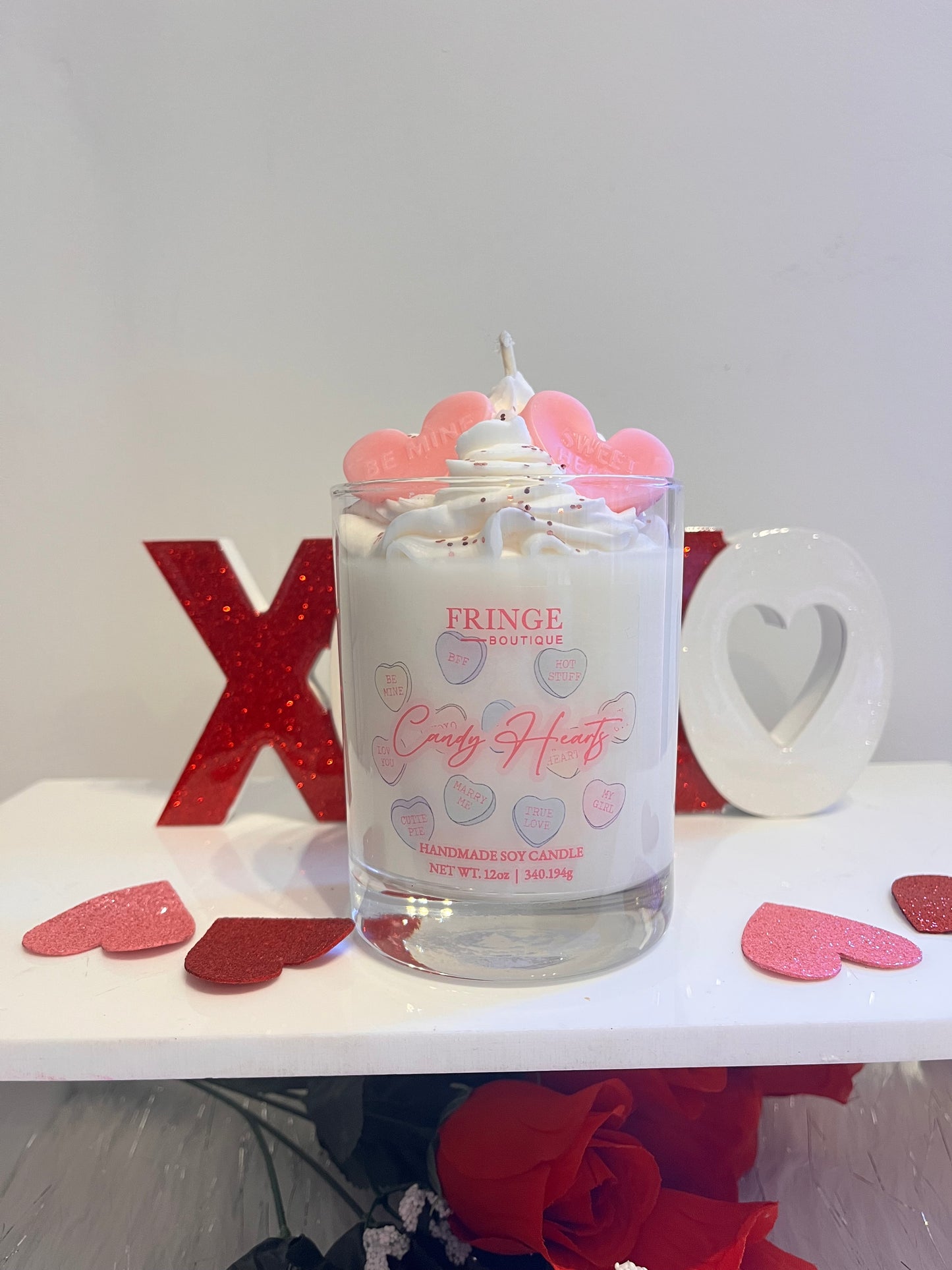 Candy Hearts Candle