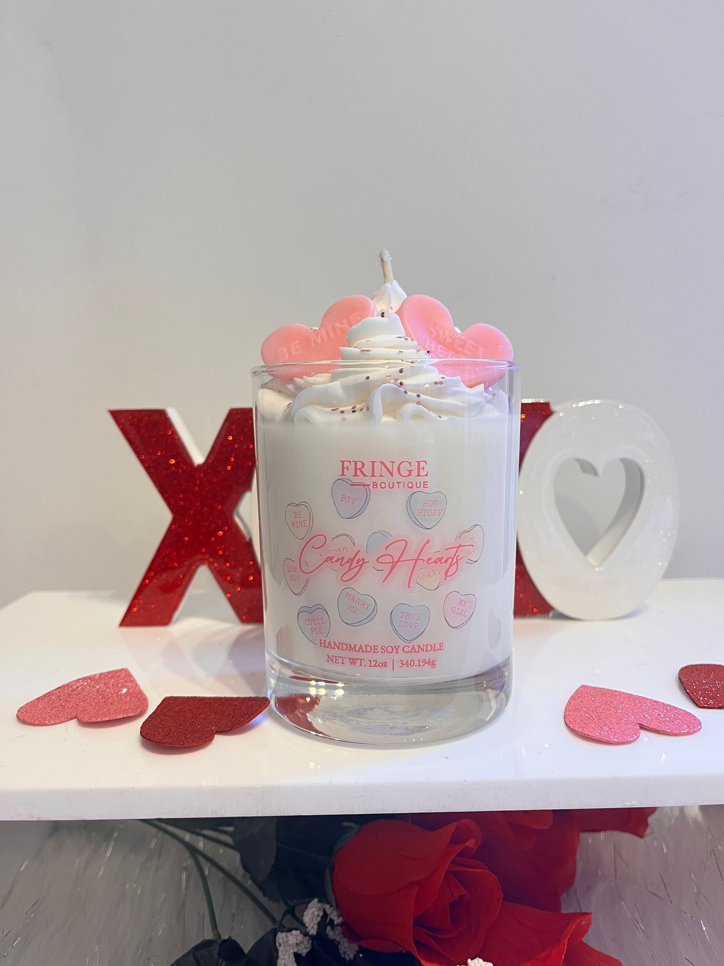 Candy Hearts Candle