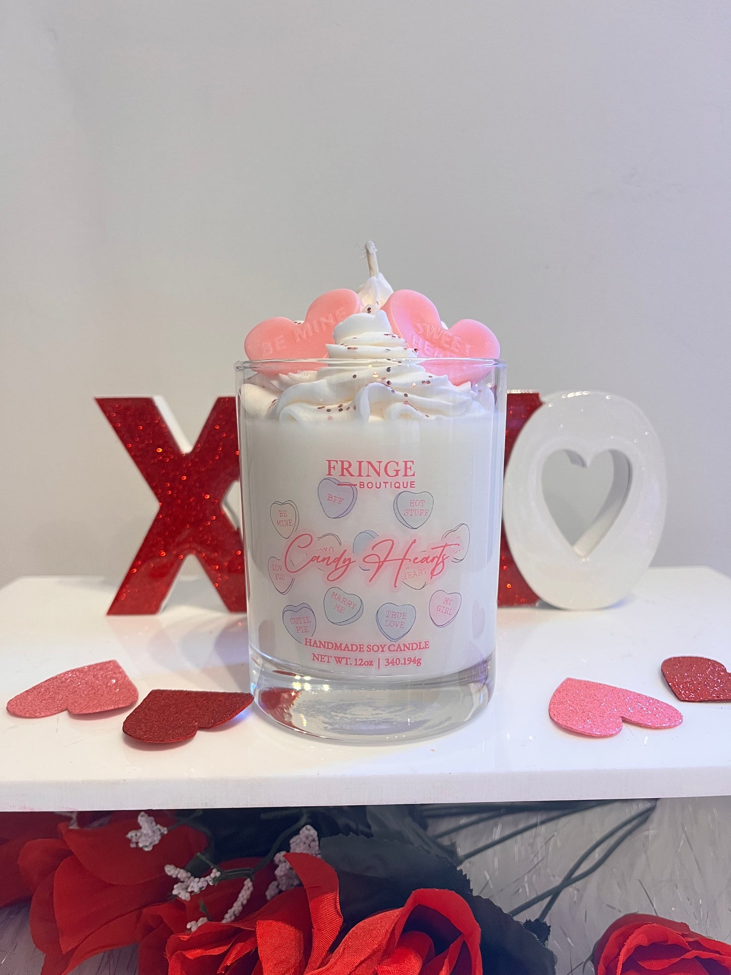 Candy Hearts Candle