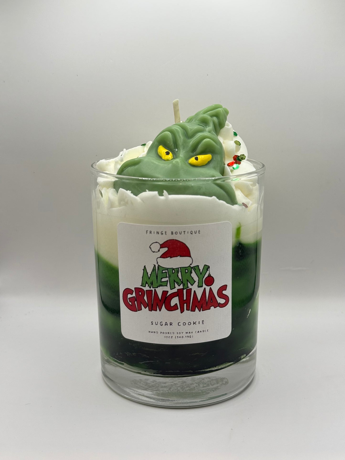 Grinch Christmas Candle