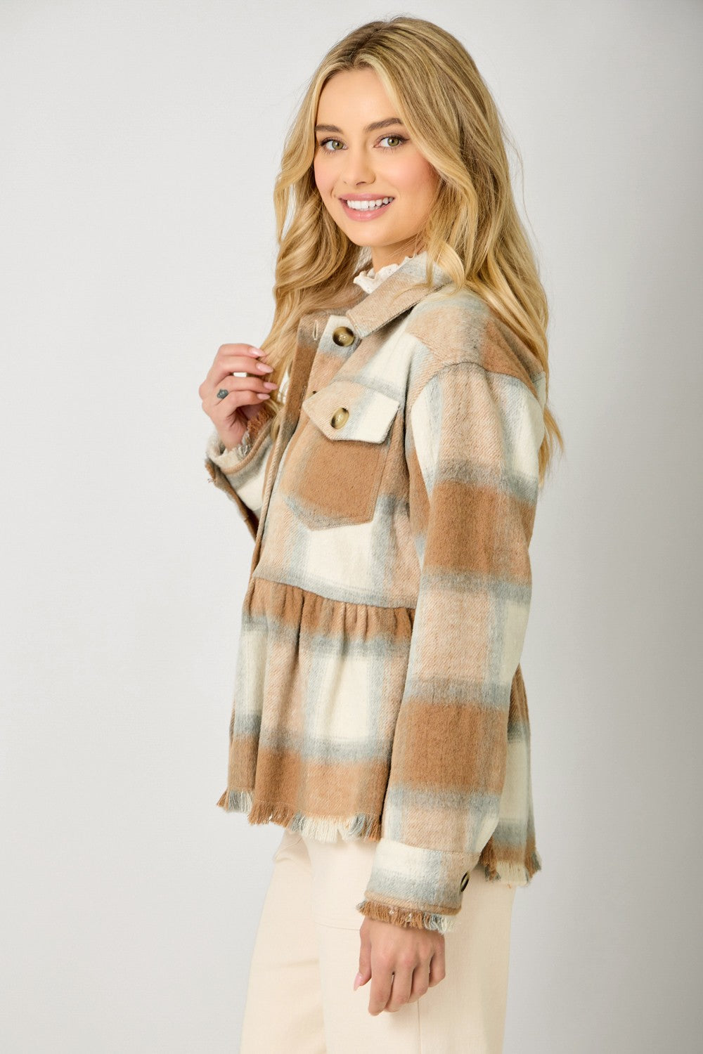 Latte Lover Plaid Jacket