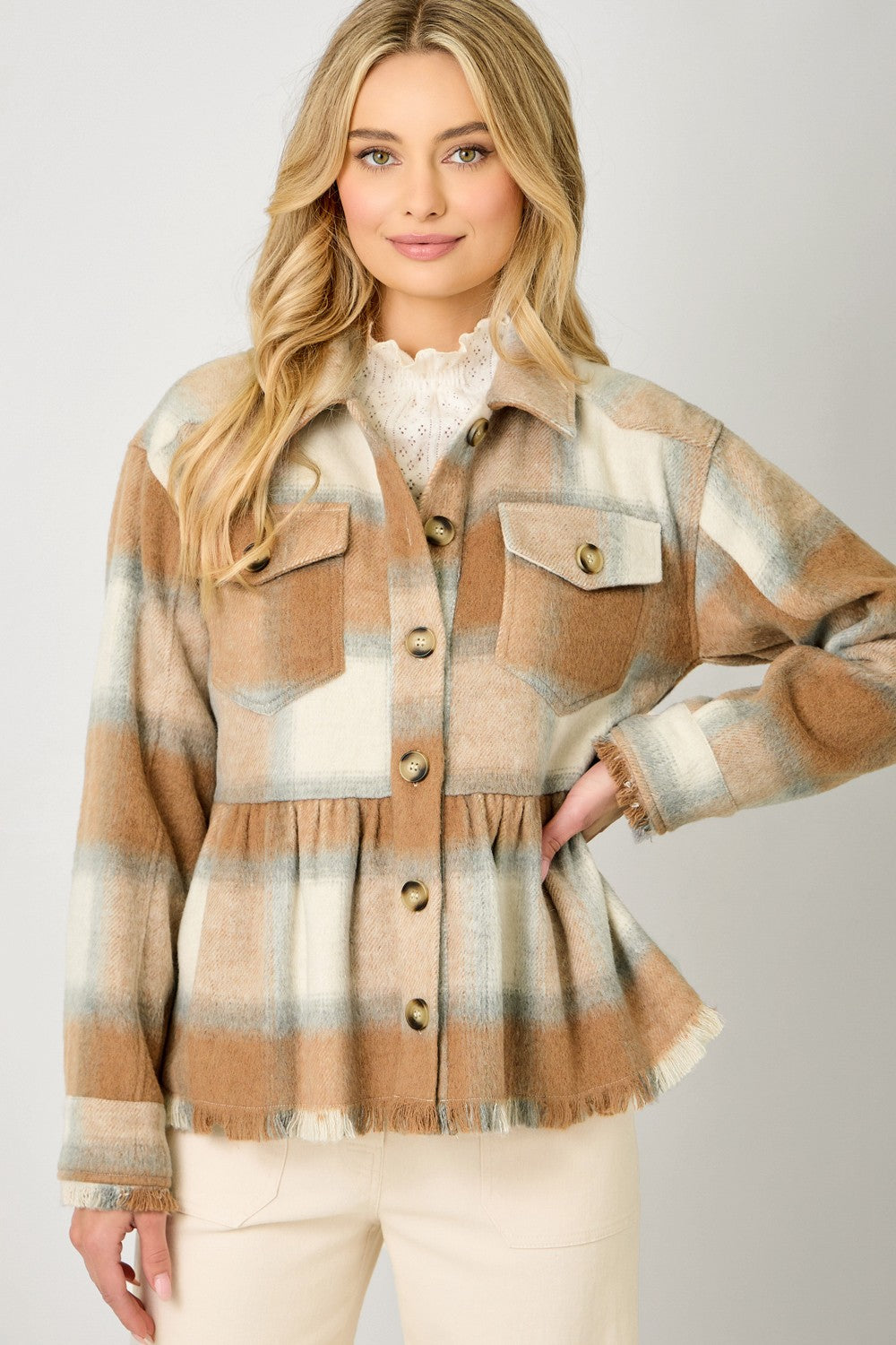 Latte Lover Plaid Jacket