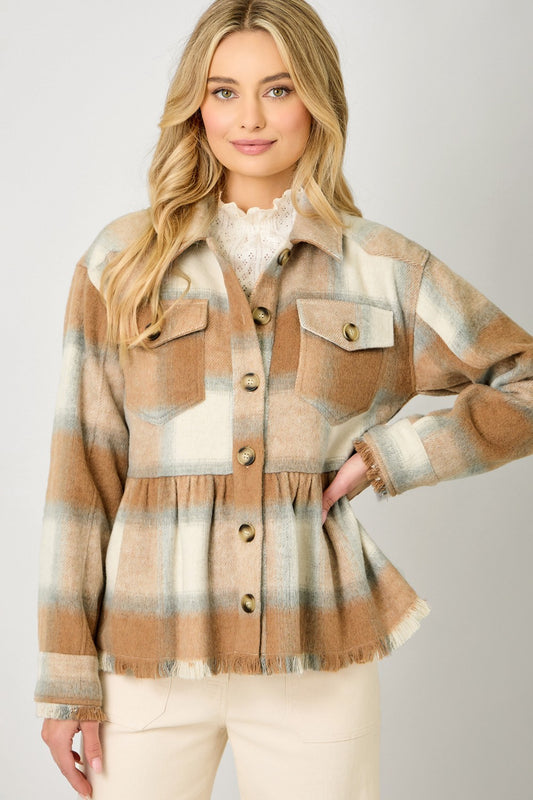 Latte Lover Plaid Jacket