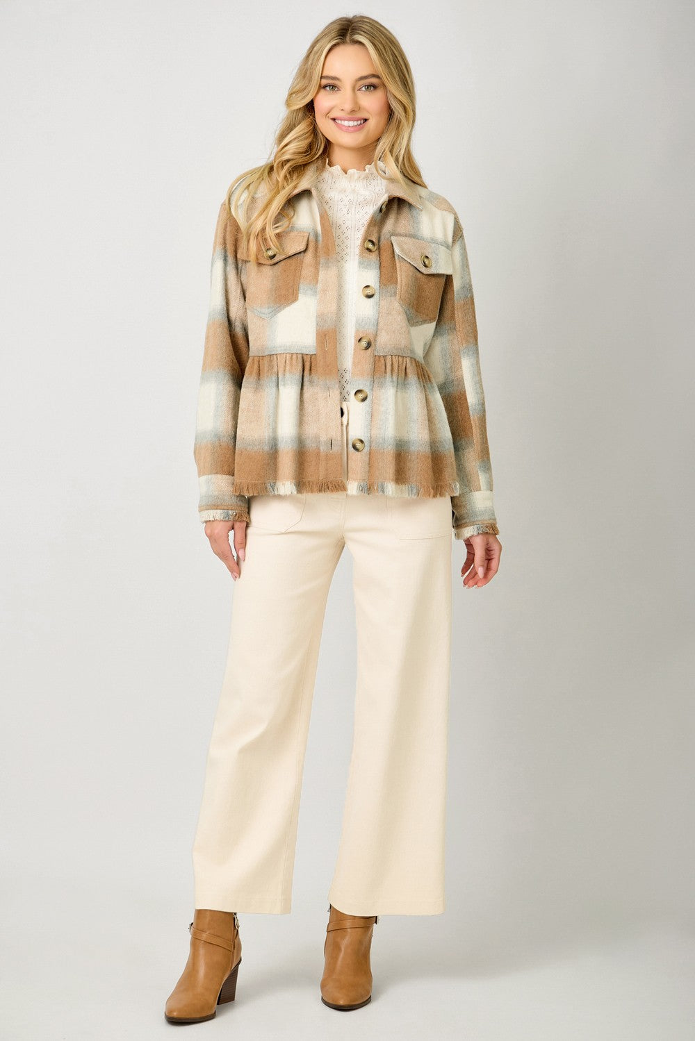 Latte Lover Plaid Jacket