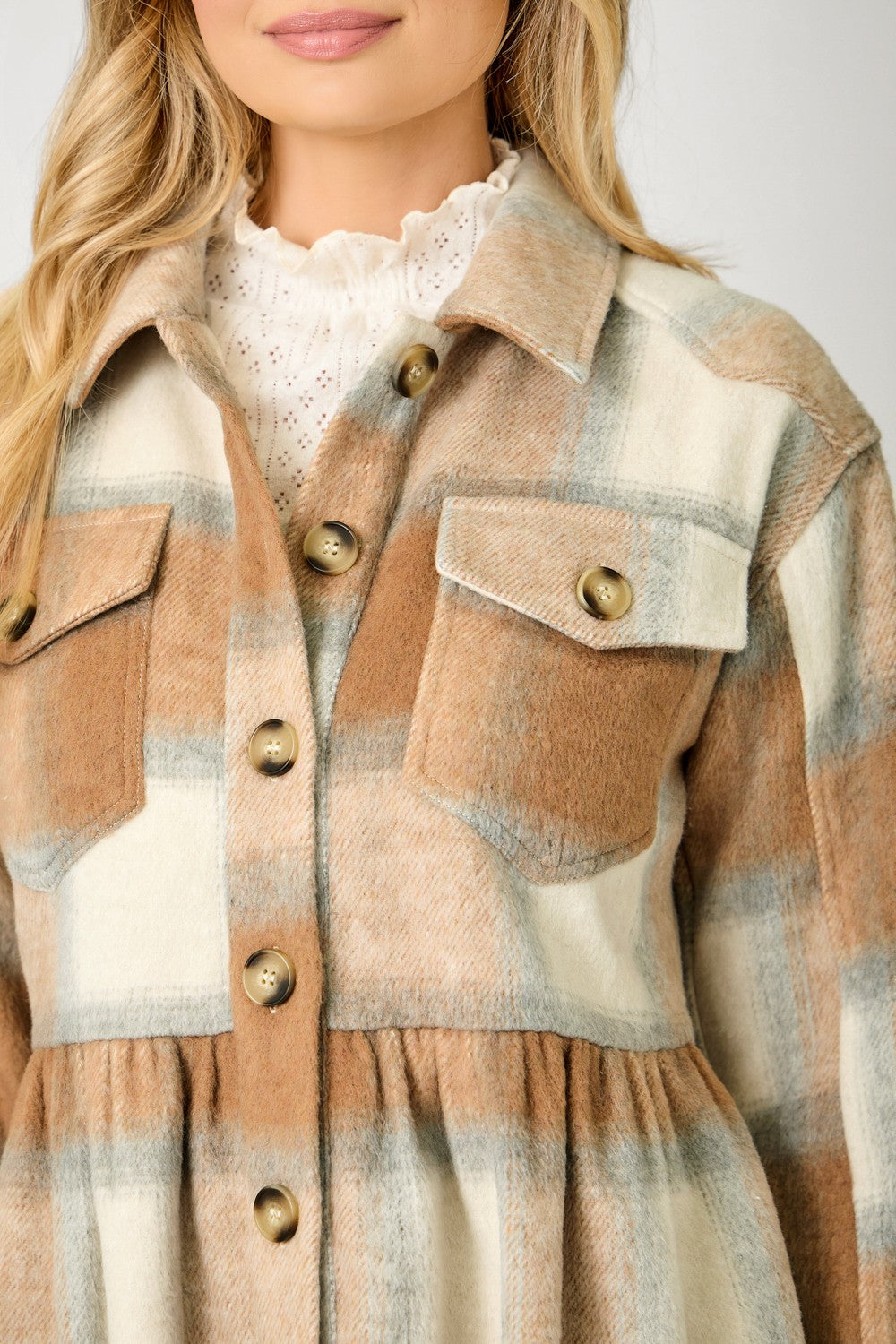 Latte Lover Plaid Jacket