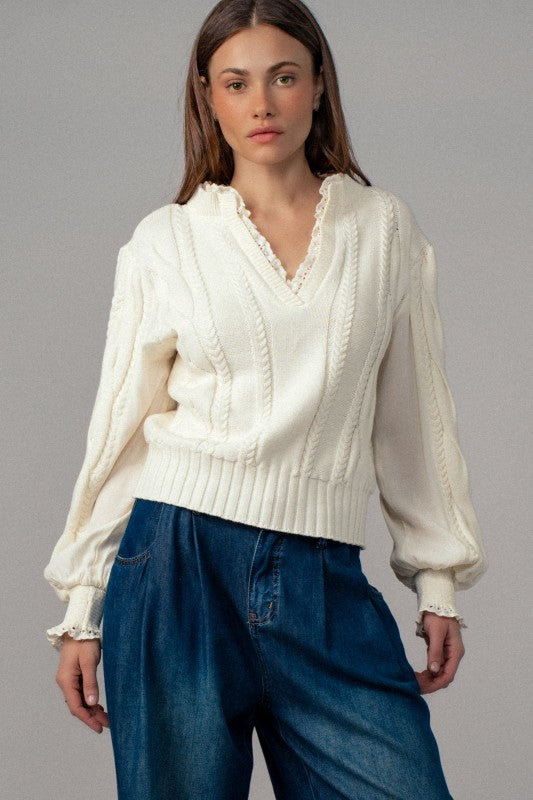 Shannon Lace knit top