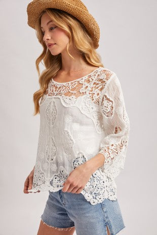 Boho Sheer Crochet Top