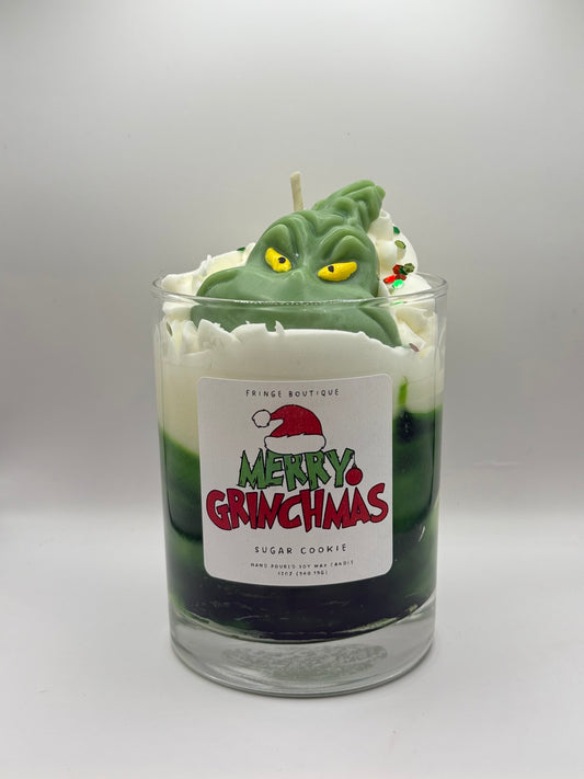 Grinch Christmas Candle