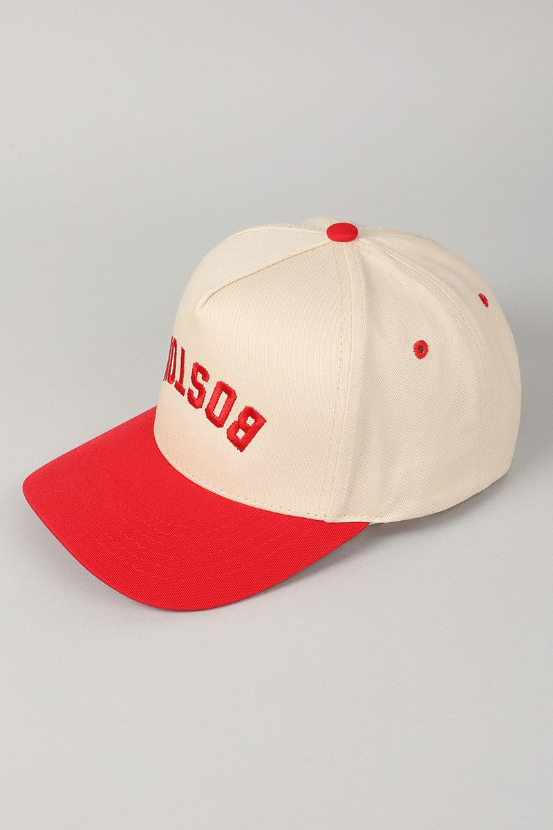 Boston Upside Down Two-tone Trucker Baseball Cap