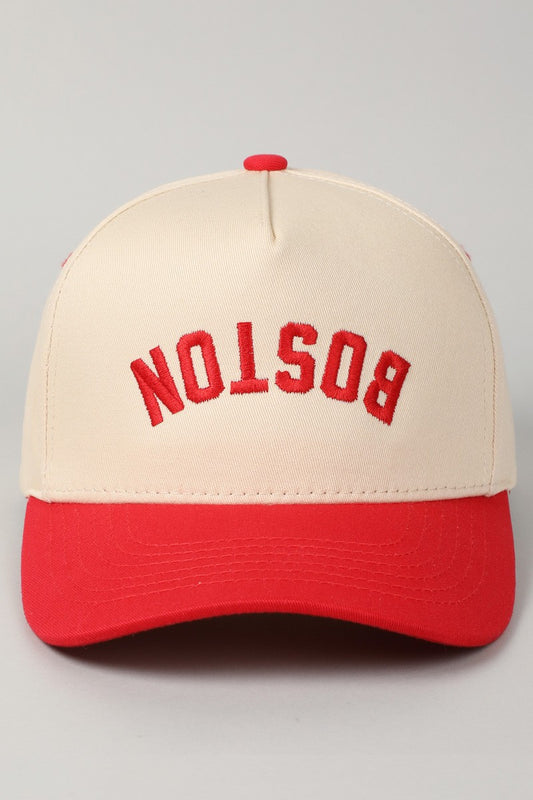 Boston Upside Down Two-tone Trucker Baseball Cap