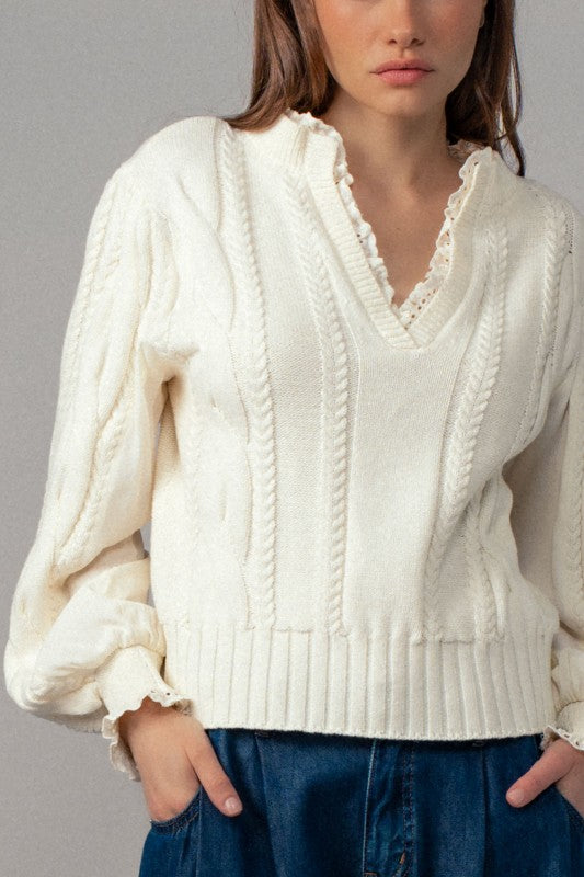 Shannon Lace knit top