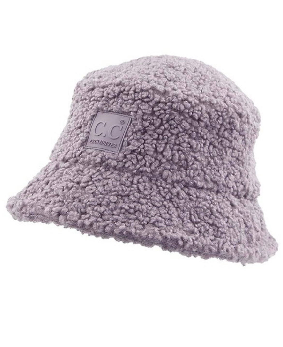 Fringe Teddy Bucket Hat - Grey