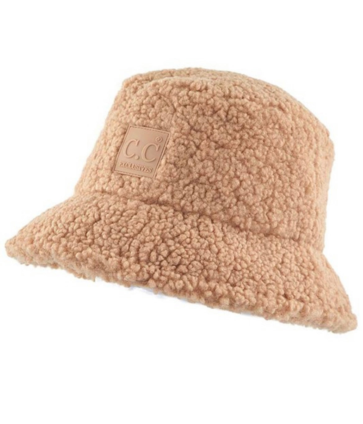 Fringe Teddy Bucket Hat- Camel