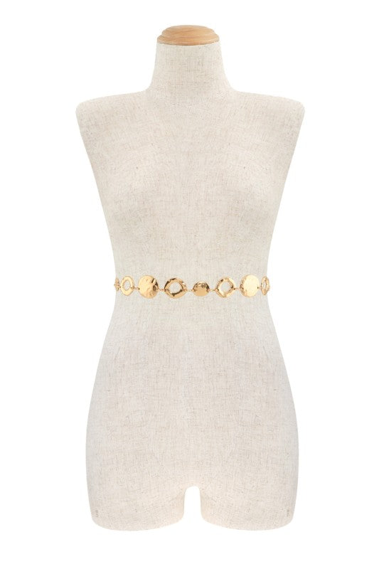 Artisan Hammered Disc Chain Belt