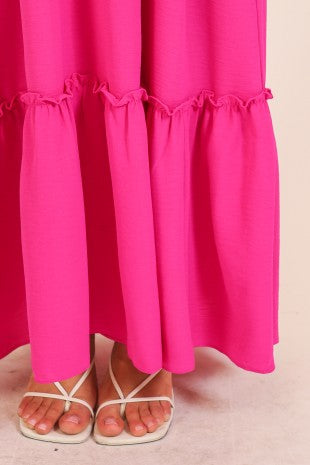 Beach Night Dress Hot Pink