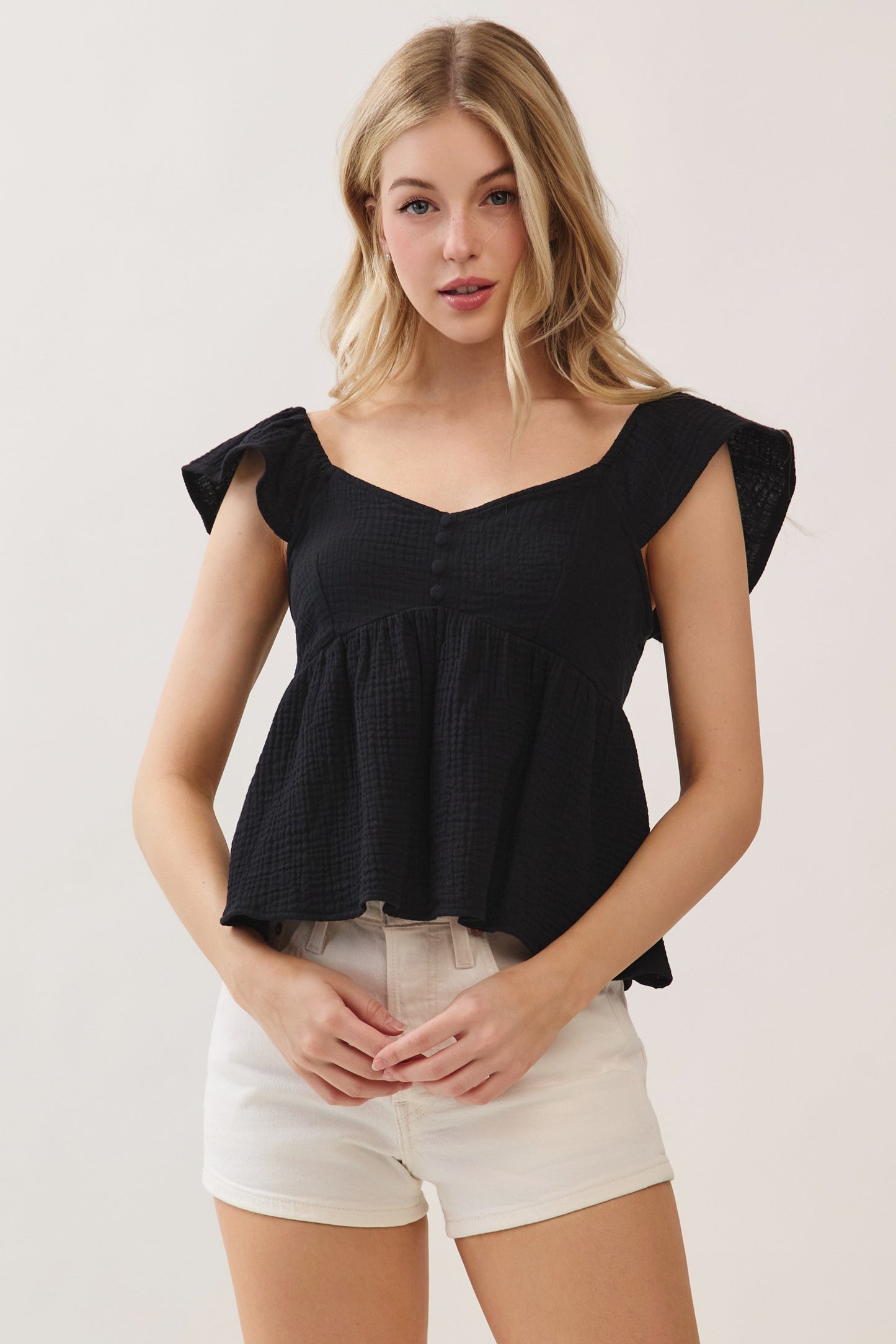 Denissa Babydoll Top