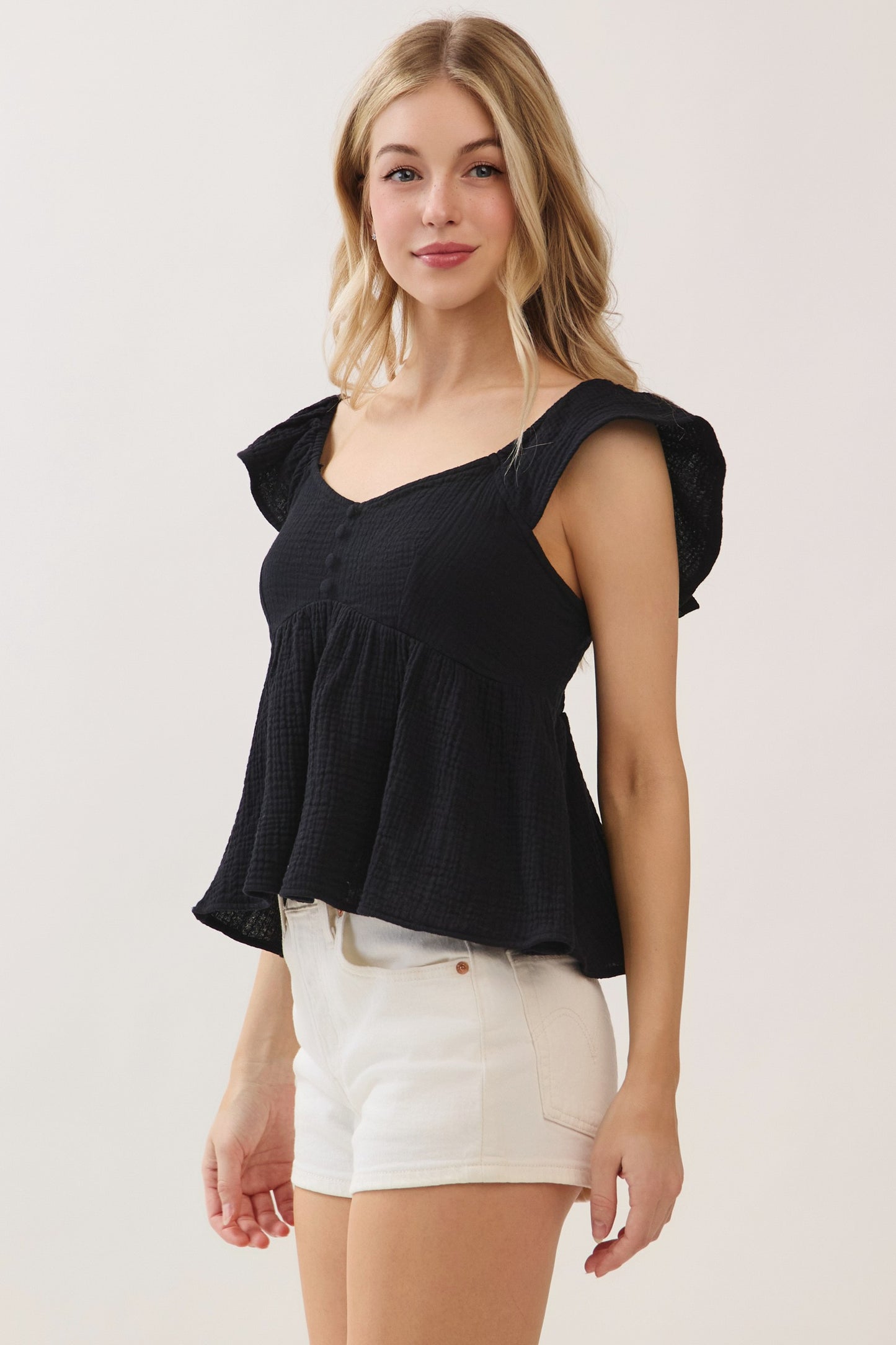 Denissa Babydoll Top