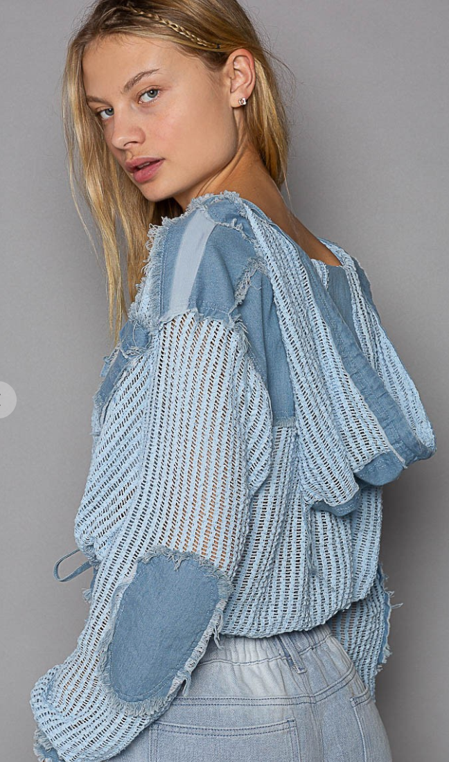 Molly Mesh Top - Blue