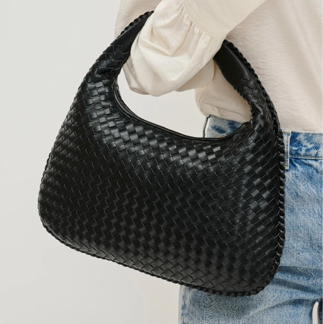 Adela Woven Bag - Black