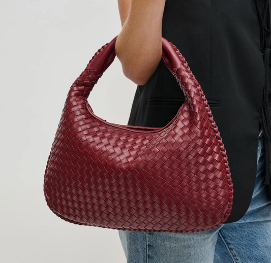 Adela Woven Bag - Wine