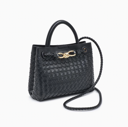 Blakely Woven Crossbody - Black