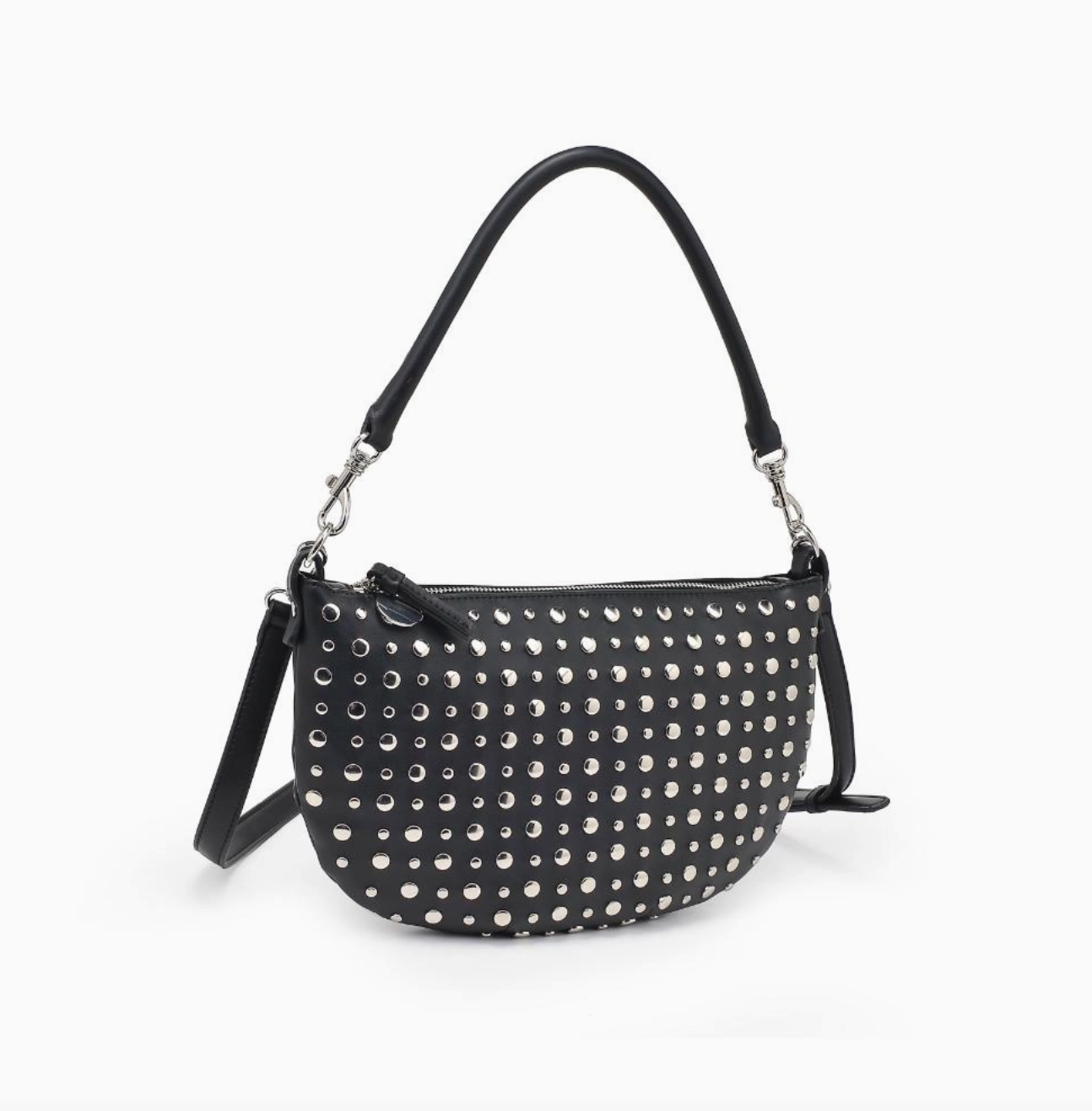 Jordan Studded Shoulder Bag - Crossbody - Black