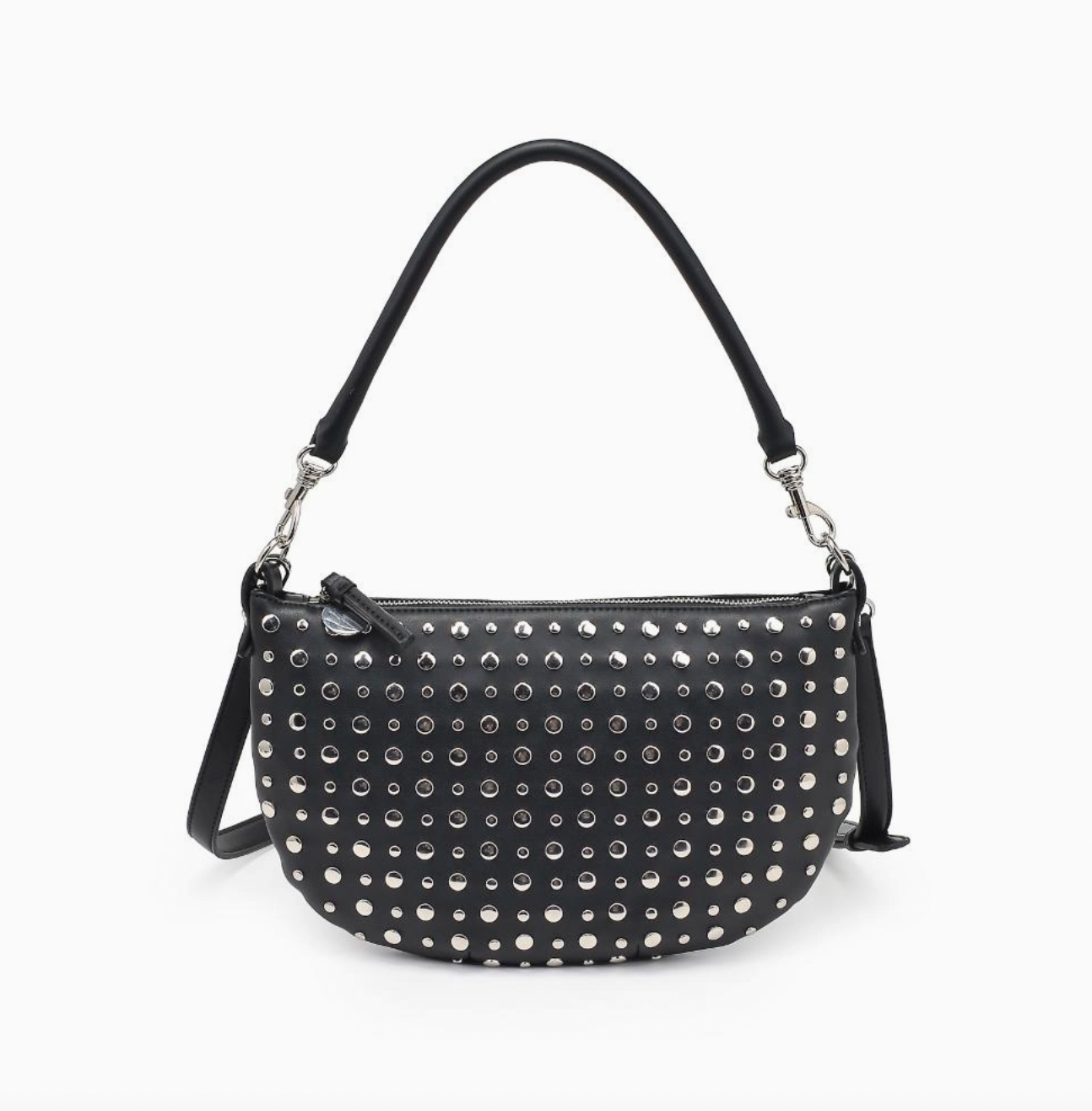 Jordan Studded Shoulder Bag - Crossbody - Black