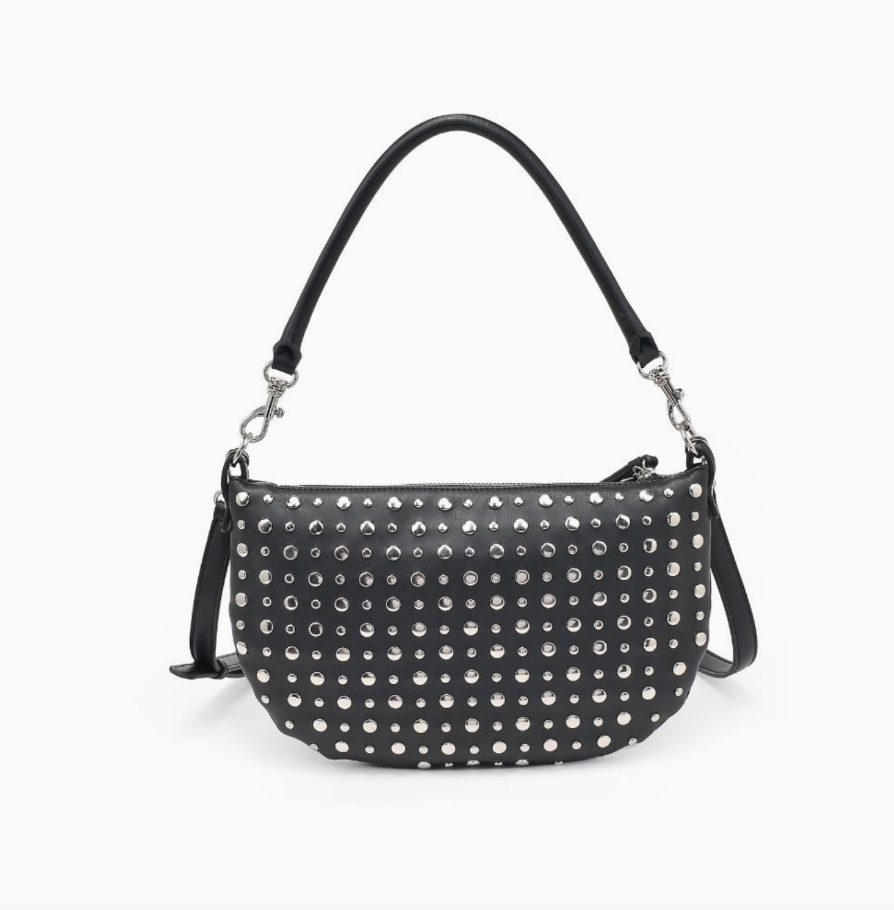 Jordan Studded Shoulder Bag - Crossbody - Black