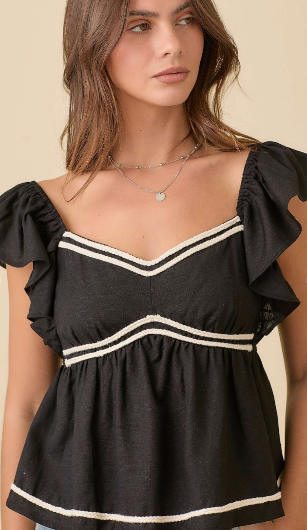 North Ave Top - Black